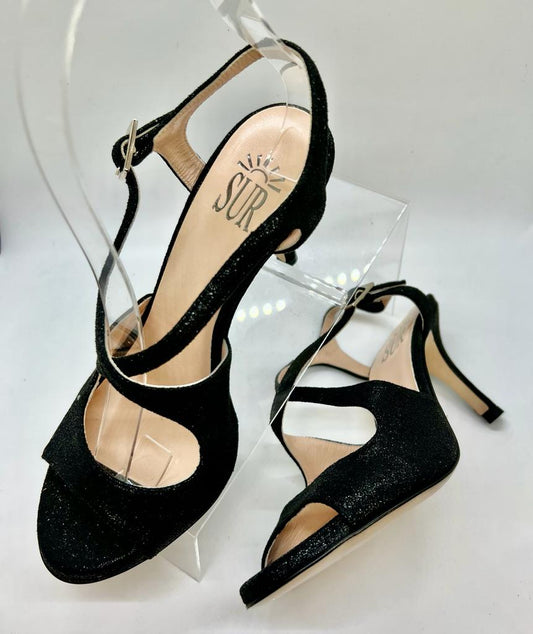Sur Dita Shiny Black Leather, regular to wide, Heel 6 cm