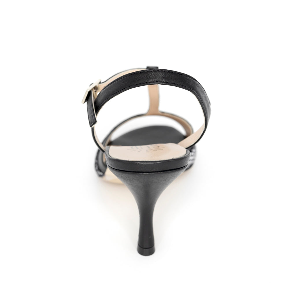 Sur Tango Shoes - Nero Argento 6cm (Regular to Wide)