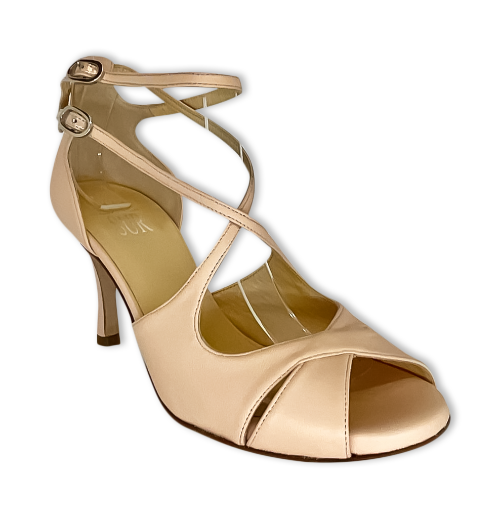Sur Tango Shoes -  nude,  closed heel, narrow to regular, 7cm