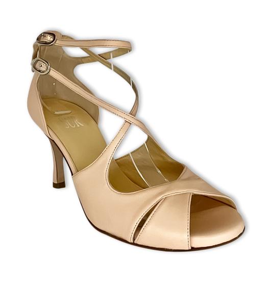 Sur Tango Shoes -  nude,  closed heel, narrow to regular, 7cm