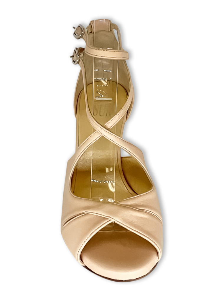 Sur Tango Shoes -  nude,  closed heel, narrow to regular, 7cm