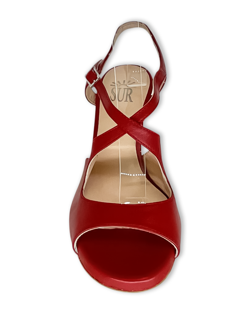 Sur Dita Tango Shoes - Red Heel 7cm