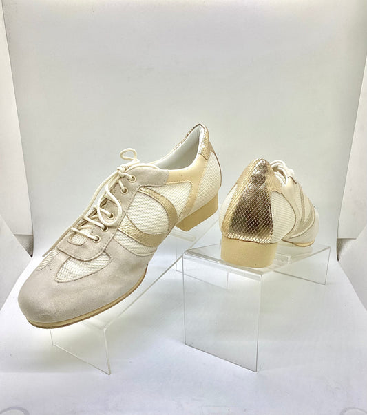Tangolera Suede and Fabric Practice Shoes | Heel 2 CM