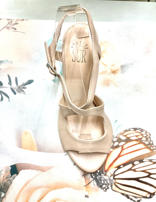 Sur Dita Tan, wide, Heel 7 cm