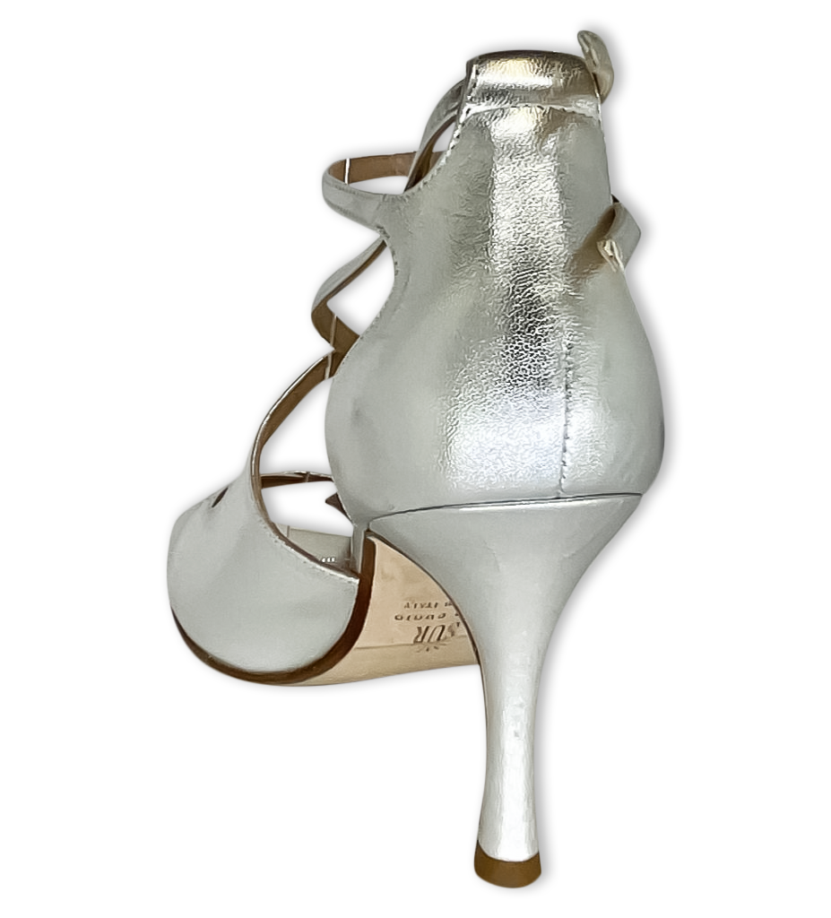 Sur Tango Shoes -  Silver,  Closed Heel, 7cm