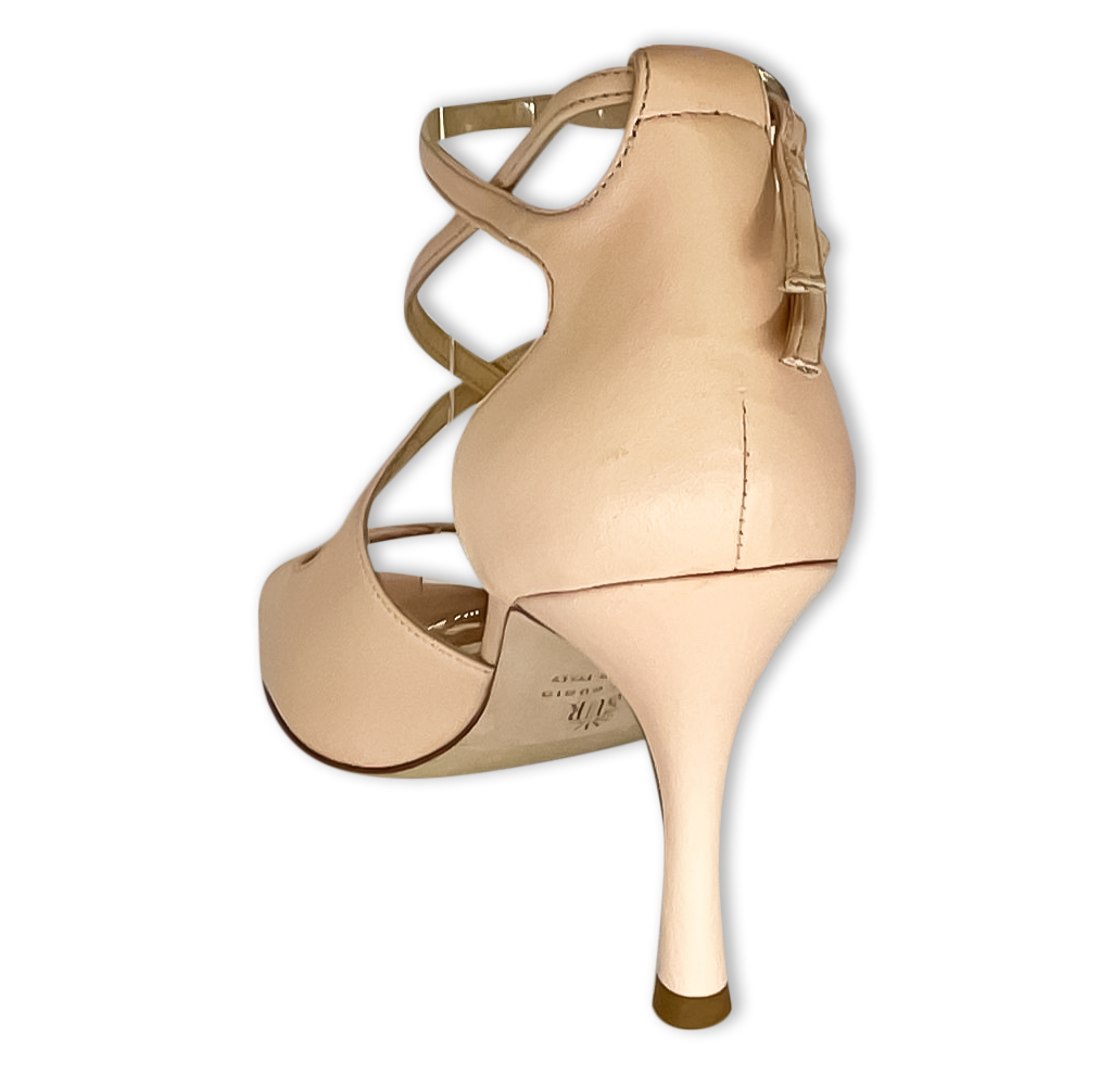 Sur Tango Shoes -  nude,  closed heel, narrow to regular, 7cm