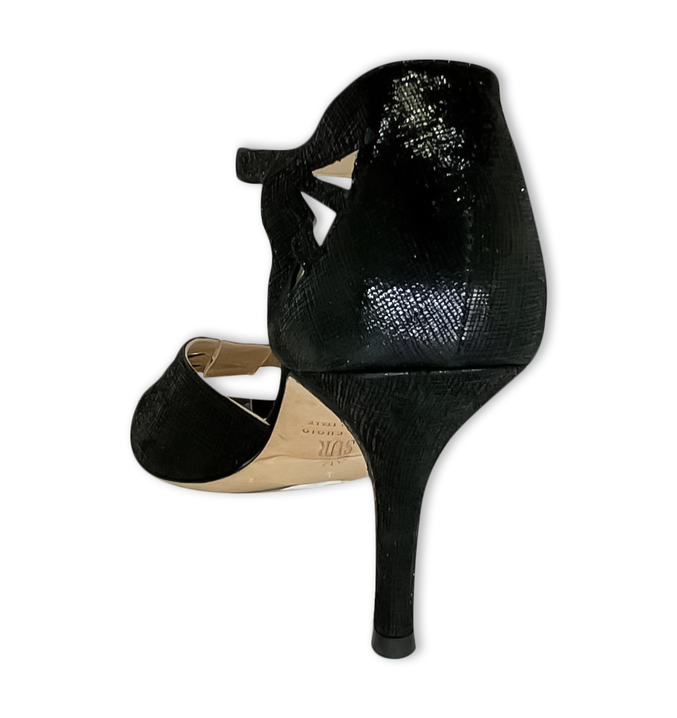Sur Tango Shoes - Black, Closed heel,  8 cm
