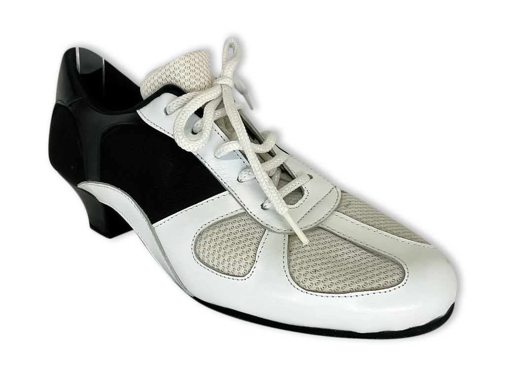 DNI Practice Tango Shoes Black-White Heel 7cm